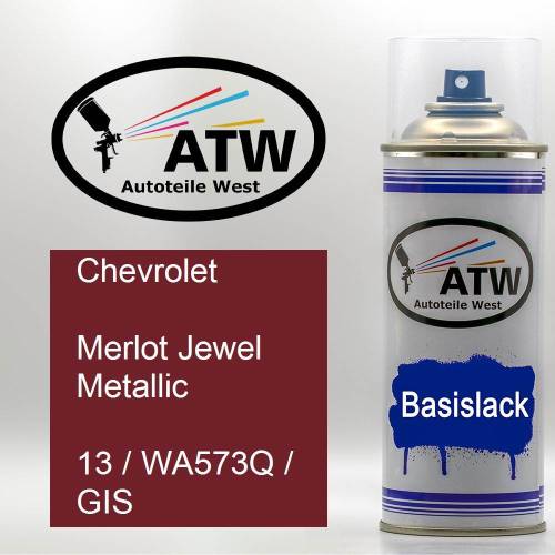 Chevrolet, Merlot Jewel Metallic, 13 / WA573Q / GIS: 400ml Sprühdose, von ATW Autoteile West.